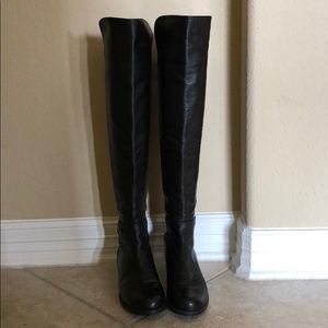 Stuart Weitzman black leather 50/50 boot sz 6.5M